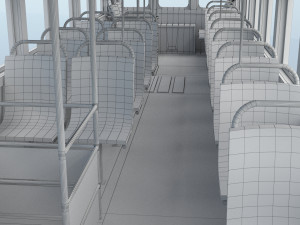 hong kong tram 9 different colors pbr 3D 模型