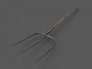 6 medieval farm pitchforks pbr 3D 모델
