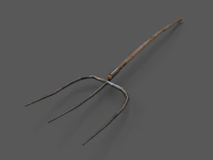 6 fourches de ferme m&eacute;di&eacute;vale pbr Modèle 3D