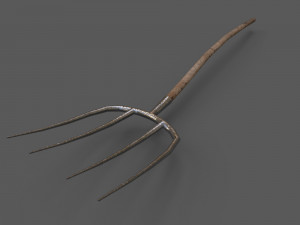6 medieval farm pitchforks pbr 3D 모델