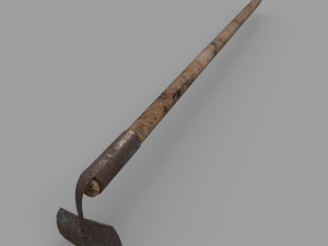 pack of 6 medieval farm rakes and hoe Model 3D
