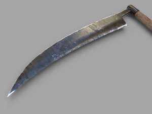 pack of 6 medieval farm scythe and sickles 3Dモデル
