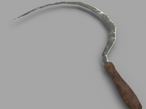 pack of 6 medieval farm scythe and sickles 3Dモデル