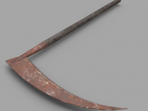 pack of 6 medieval farm scythe and sickles 3Dモデル