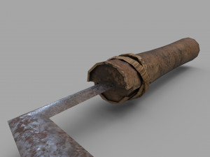 pack of 6 medieval farm scythe and sickles 3Dモデル
