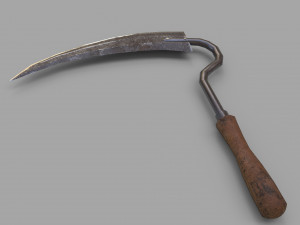 pack of 6 medieval farm scythe and sickles 3Dモデル