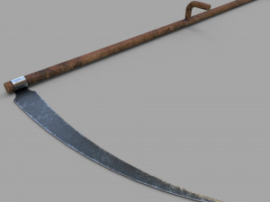 pack of 6 medieval farm scythe and sickles 3Dモデル