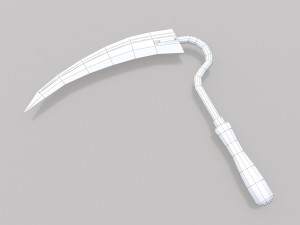 pack of 6 medieval farm scythe and sickles 3Dモデル
