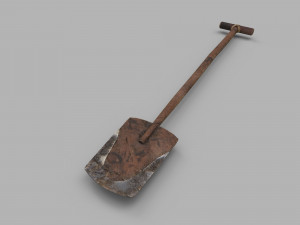 pack of 6 medieval shovels 3D Model