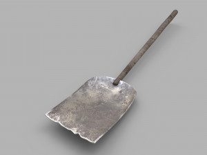 pack of 6 medieval shovels 3D Model