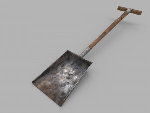 pack of 6 medieval shovels 3D Model