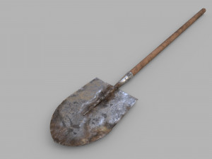 pack of 6 medieval shovels 3D Model