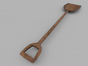 pack of 6 medieval shovels 3D Model