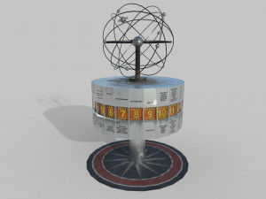 world clock berlin alexander platz 3D-Modell