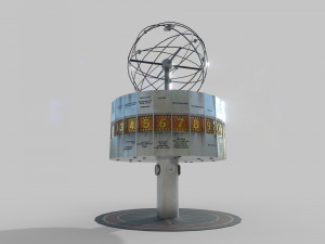 world clock berlin alexander platz 3D 模型