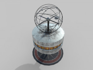 world clock berlin alexander platz 3D 模型