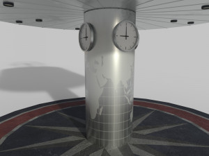 world clock berlin alexander platz 3D 模型