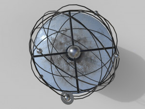 world clock berlin alexander platz 3D 模型
