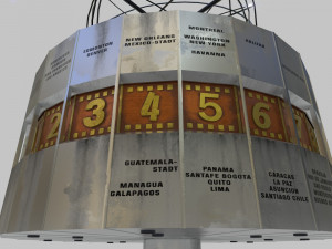 world clock berlin alexander platz 3D 模型