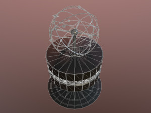 world clock berlin alexander platz 3D 模型