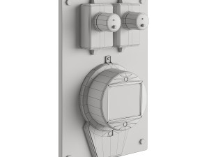 vintage russian electrical panel with electricity meter Modèle 3D