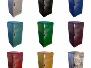 soviet vintage refrigerator zil moskva 9 color variants 3D Model