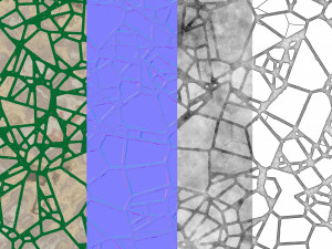 5 Various Vintage Terrazzo Floor Tiles CG Textures