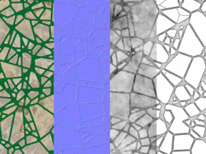 5 Various Vintage Terrazzo Floor Tiles CG Textures