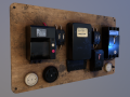 Vintage Soviet Electrical Panel with Electricity Meter 3D Models