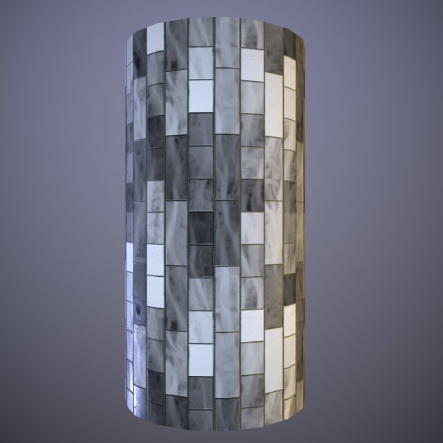 Decorative Rectangular Wall Tiles CG Textures .c4d .max .obj .3ds .fbx .stl .blend 