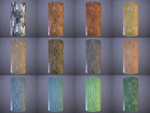 Decorative Rectangular Wall Tiles CG Textures