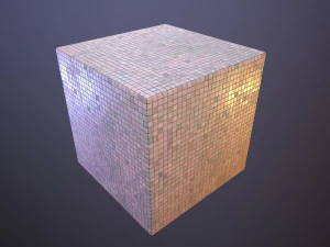 Decorative Small Square Wall Tiles CG Textures