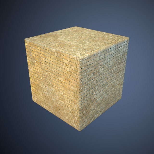 Old Beige Bricks Walls 12 Variants CG Dokuları .c4d .max .obj .3ds .fbx .stl .blend 