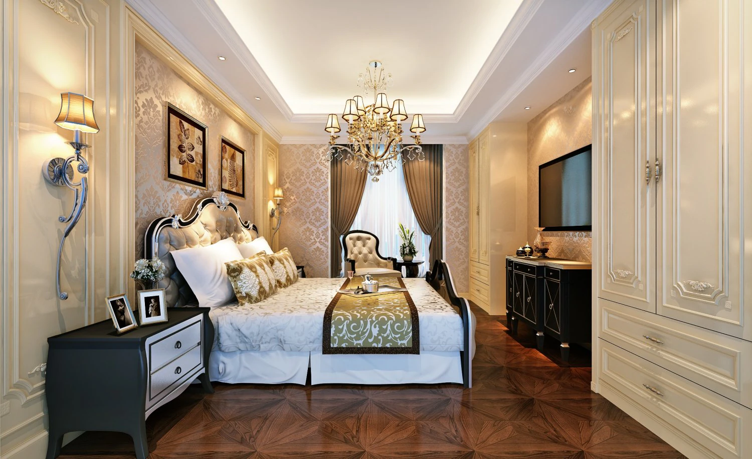 3ds max bedroom desing 3D Model .c4d .max .obj .3ds .fbx .stl .blend
