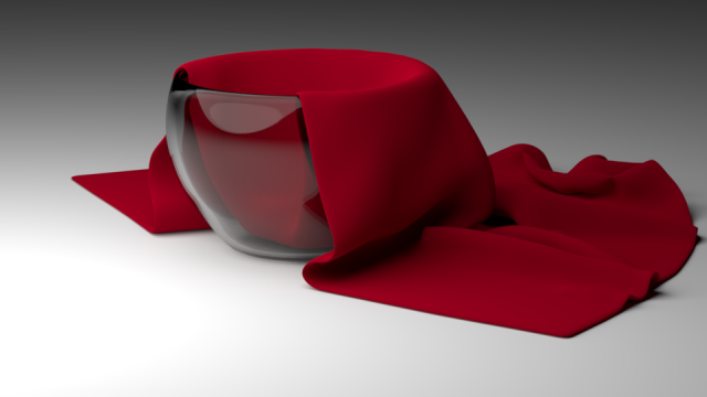 3d fabric model in a vase 3D Model .c4d .max .obj .3ds .fbx .stl .blend 