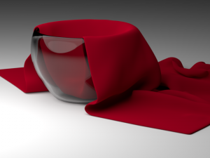 3d fabric model in a vase 3Dモデル