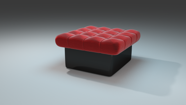 padded stool 3D-Modell .c4d .max .obj .3ds .fbx .stl .blend 