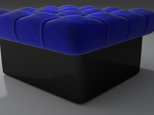 padded stool 3D-Modell