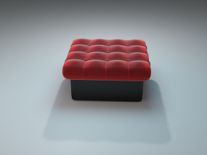 padded stool 3D-Modell