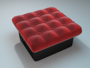 padded stool 3D-Modell