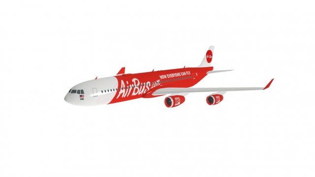 airbus economy airline 3D मॉडल .c4d .max .obj .3ds .fbx .stl .blend 