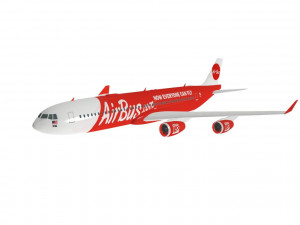 airbus economy airline Model 3D
