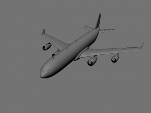 airbus economy airline 3D मॉडल