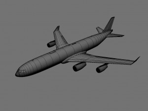 airbus economy airline 3D मॉडल