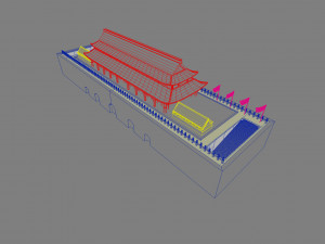 ancient china palace 3D Model