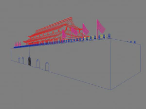 ancient china palace 3D Model