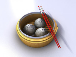 chinese oriental bun dim sum Modèle 3D