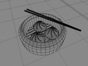 chinese oriental bun dim sum 3D Model