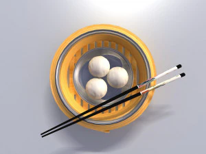 chinese oriental fish ball 3D Model