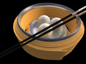 chinese oriental fish ball 3D Model